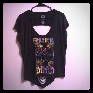 Greatful Dead oversized cutout shirt